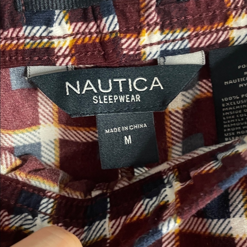 Nautica Men's Red and Black Plaid PJ Pants size M - Picture 2 of 3